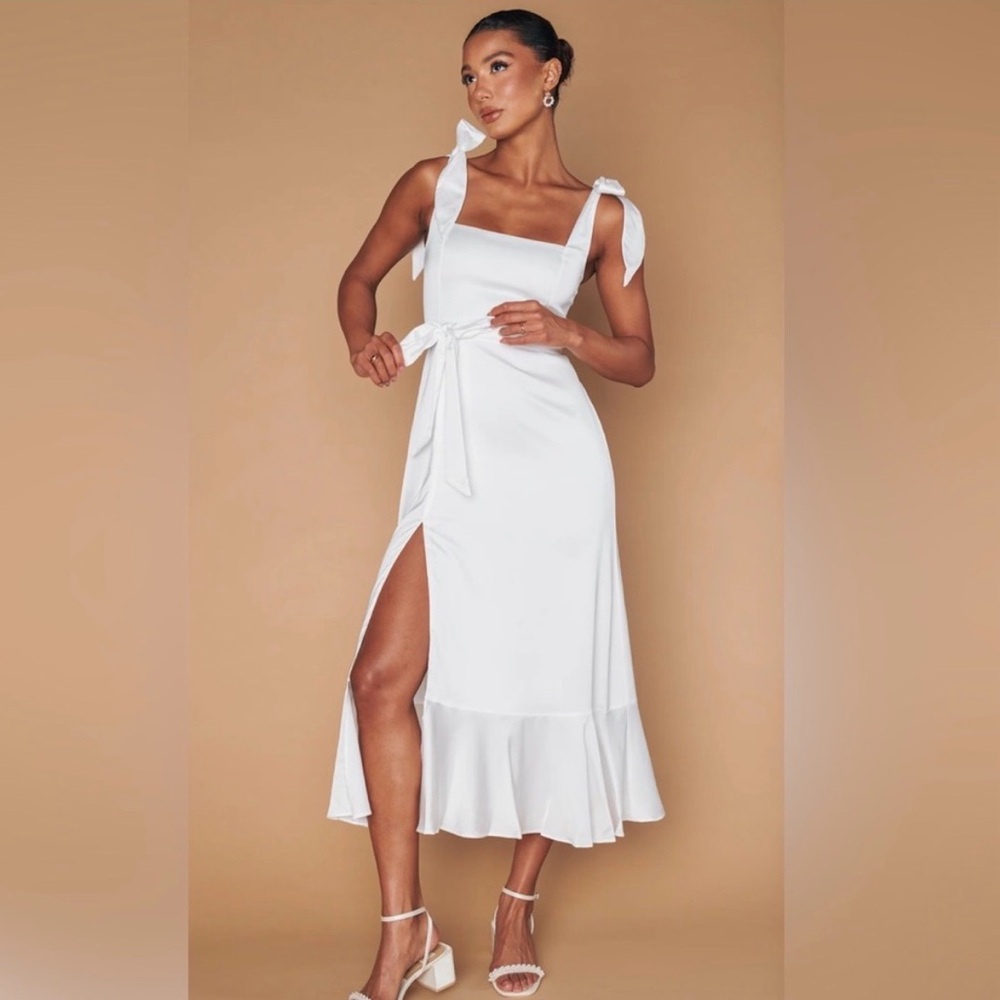Show Me Your Mumu Size XS Garden Party Midi Dress White